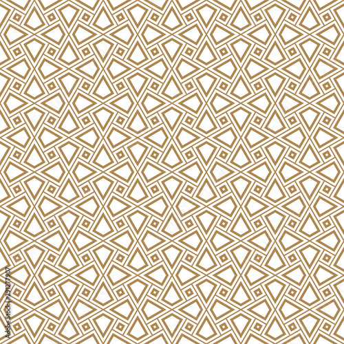 Seamless arabic geometric ornament in brown color.