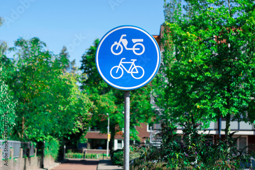 Dutch traffic sign bike moped path