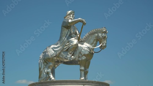 Ulaanbaatar / Mongolia, May 03,2019: monument to Genghis Khan