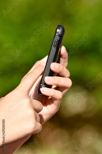 A Hand Holding Mobile Phone