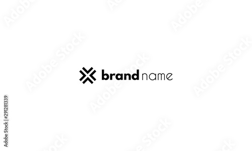 Vector black logo on which an abstract UI icon image.