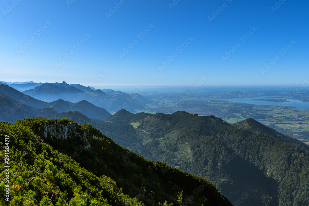 Blick vom Hochfelln nach Westen Blick vom Hochfelln nach Westen