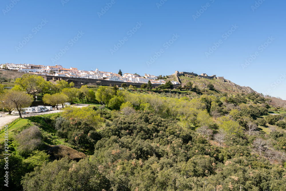 Marvao village on the top of the mountain in Alentejo, Portugal