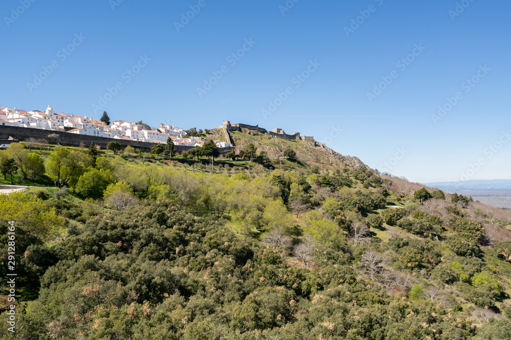 Marvao village on the top of the mountain in Alentejo, Portugal