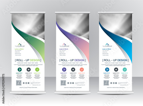 Roll up banner stand template design