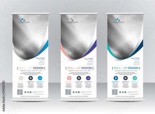Roll up banner stand template design