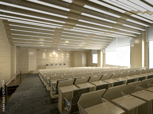 3d render of university conference room