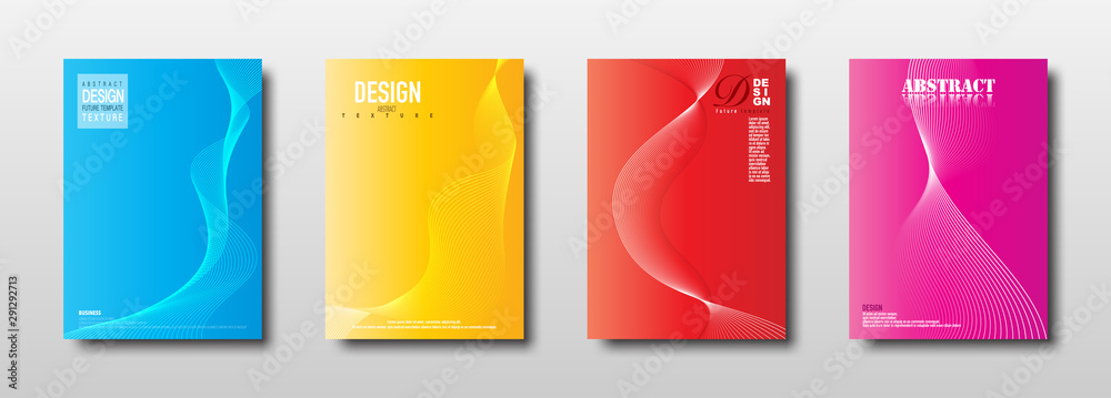 Future template design spiral wave with colorful gradient texture