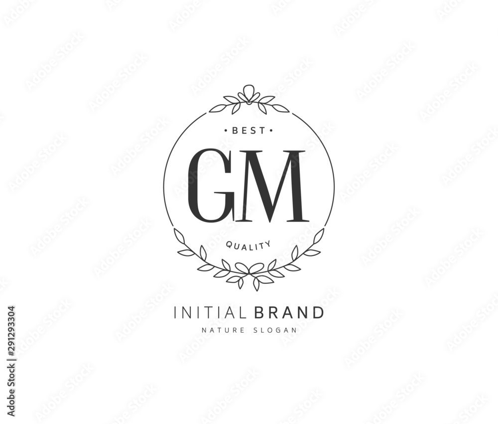 G M GM Beauty vector initial logo, handwriting logo of initial signature, wedding, fashion, jewerly, boutique, floral and botanical with creative template for any company or business. G M GM Beauty vector initial logo, handwriting logo of initial signature, wedding, fashion, jewerly, boutique, floral and botanical with creative template for any company or business.