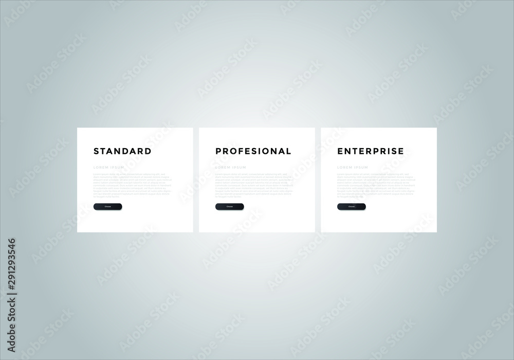 Pricing table vector. order, box, button, list for web. price list. mobile. Pricing table vector. order, box, button, list for web. price list. mobile.