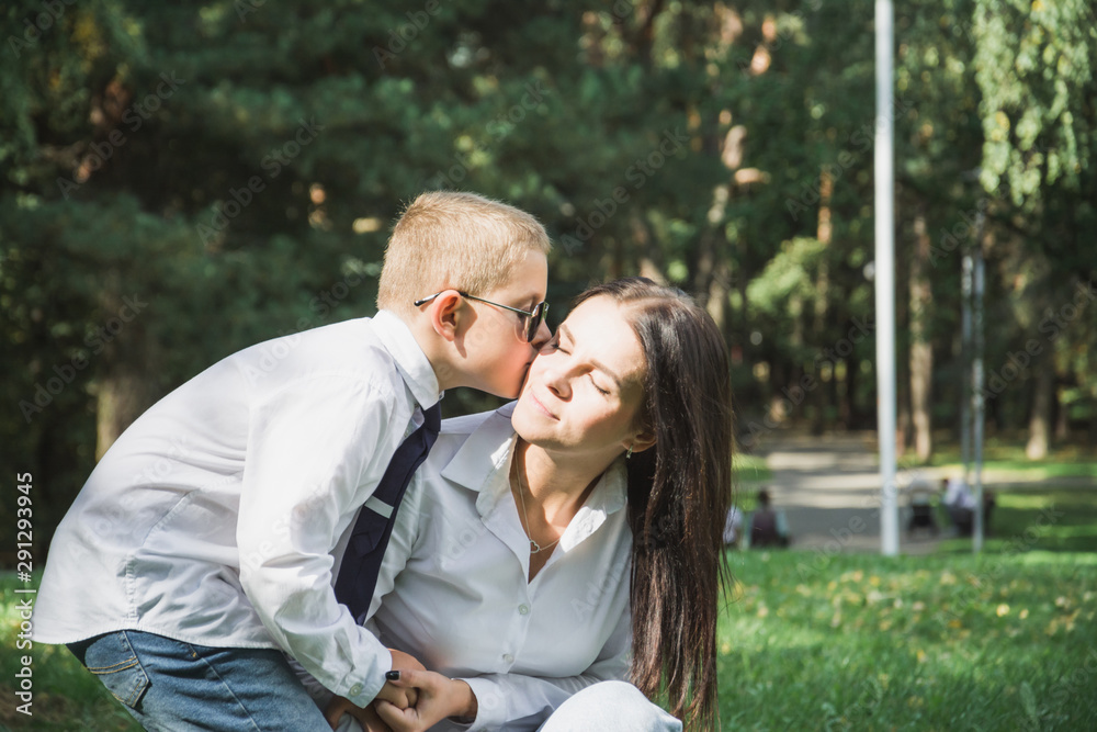 Fototapeta premium mother and son