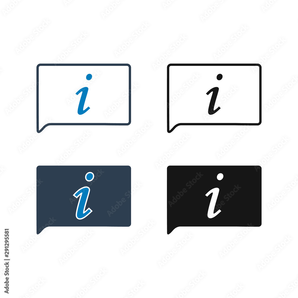 Information Icon Set. Flat style vector EPS. Information Icon Set. Flat style vector EPS.
