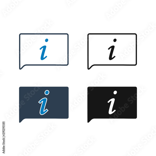 Information Icon Set. Flat style vector EPS.