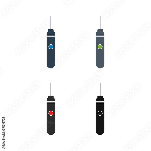 Lancet pen icon set. Flat style vector EPS.