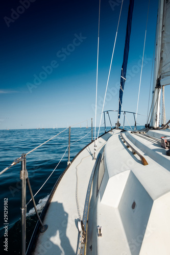 Ship on sea against blue sky, Canada © bruno135_406
