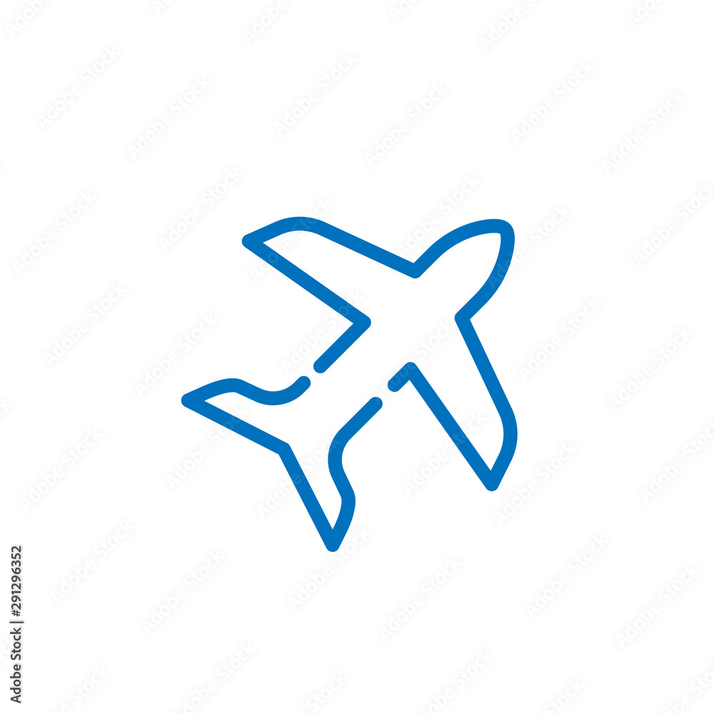 airplane icon Logo illustration. vector Icons Set Outline. Simple Modern graphic flat design design concepts. 