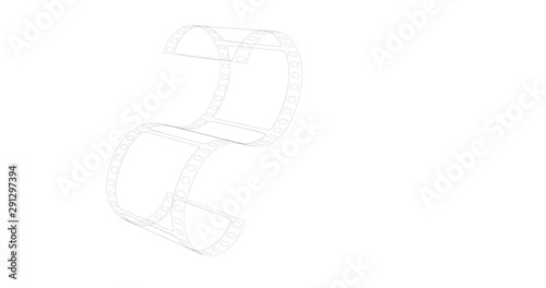 icona, cinema, wireframe