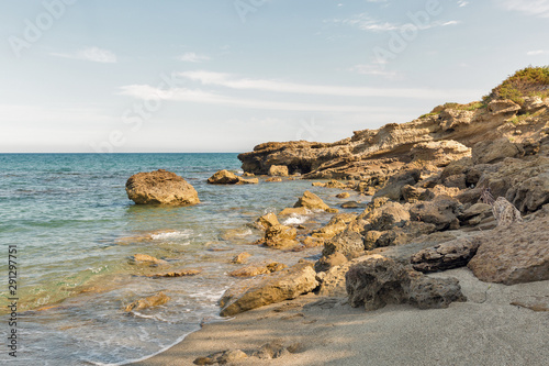 Bella Riva beach on the east of Corsica island, France.