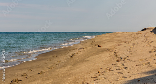 Bella Riva beach on the east of Corsica island, France.