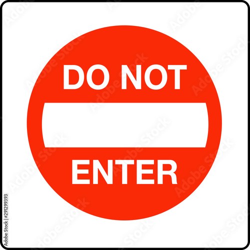 Free Download No entry Sign.  Stop Sign vector illustration - GFXLoad