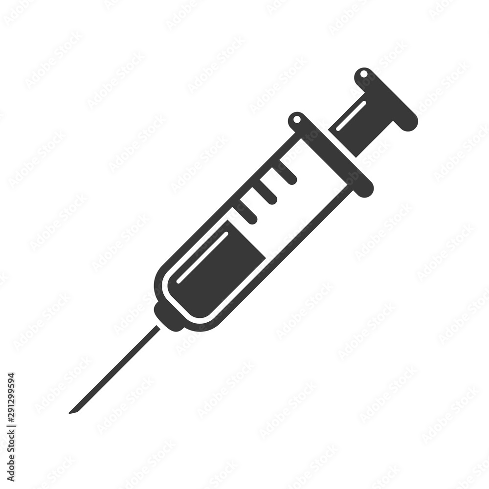 Syringe Icon Vector. Doctors often use syringes to prevent and treat malignant diseases. Syringe Icon Vector. Doctors often use syringes to prevent and treat malignant diseases.