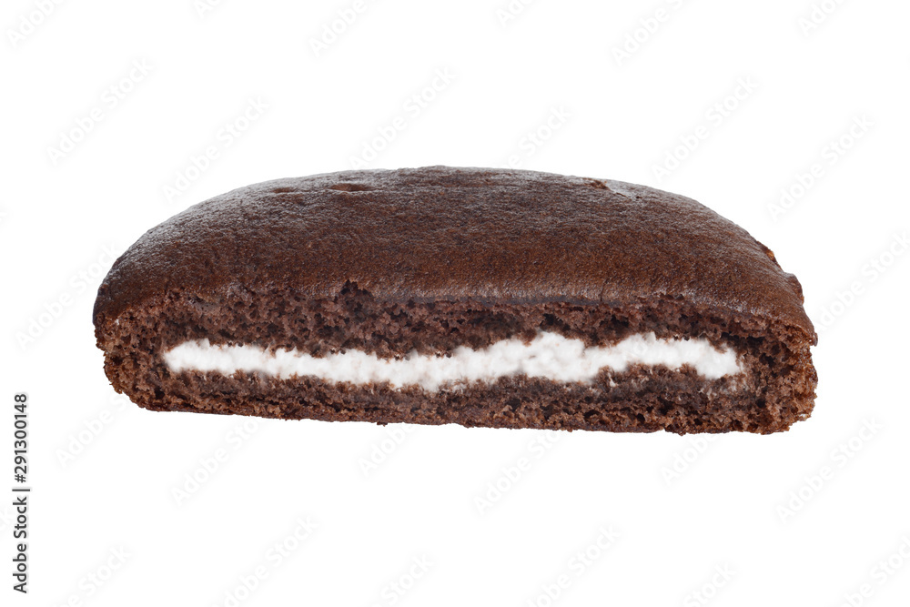 isolated chocolate cream cake slice isolated chocolate cream cake slice