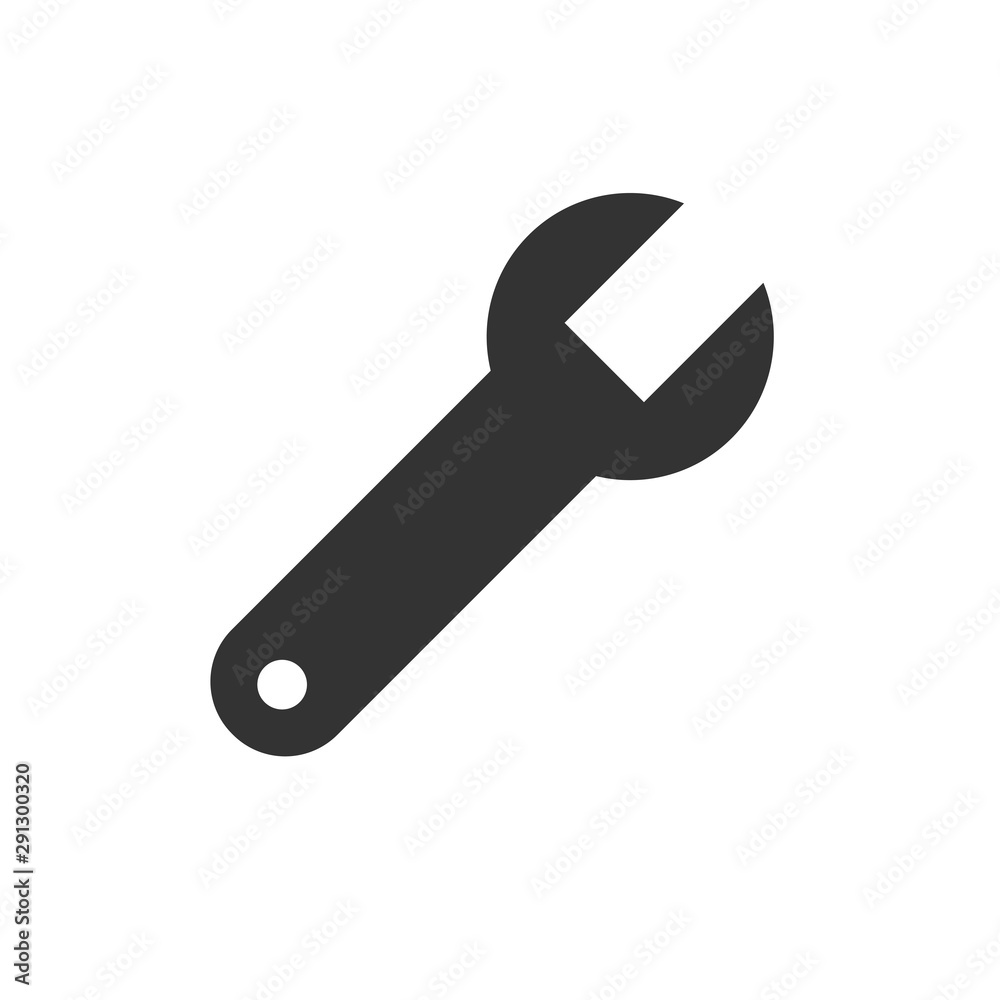 wrench icon black flat style design. Vector graphic illustration. wrench icon black flat style design. Vector graphic illustration.