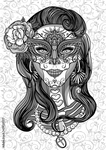 sugar skull lady