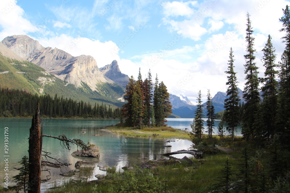 Summer At Spirit Island, Jasper National Park, Alberta