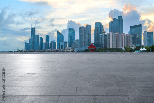 Empty Floors and Urban Skyline in Qingdao, China © onlyyouqj