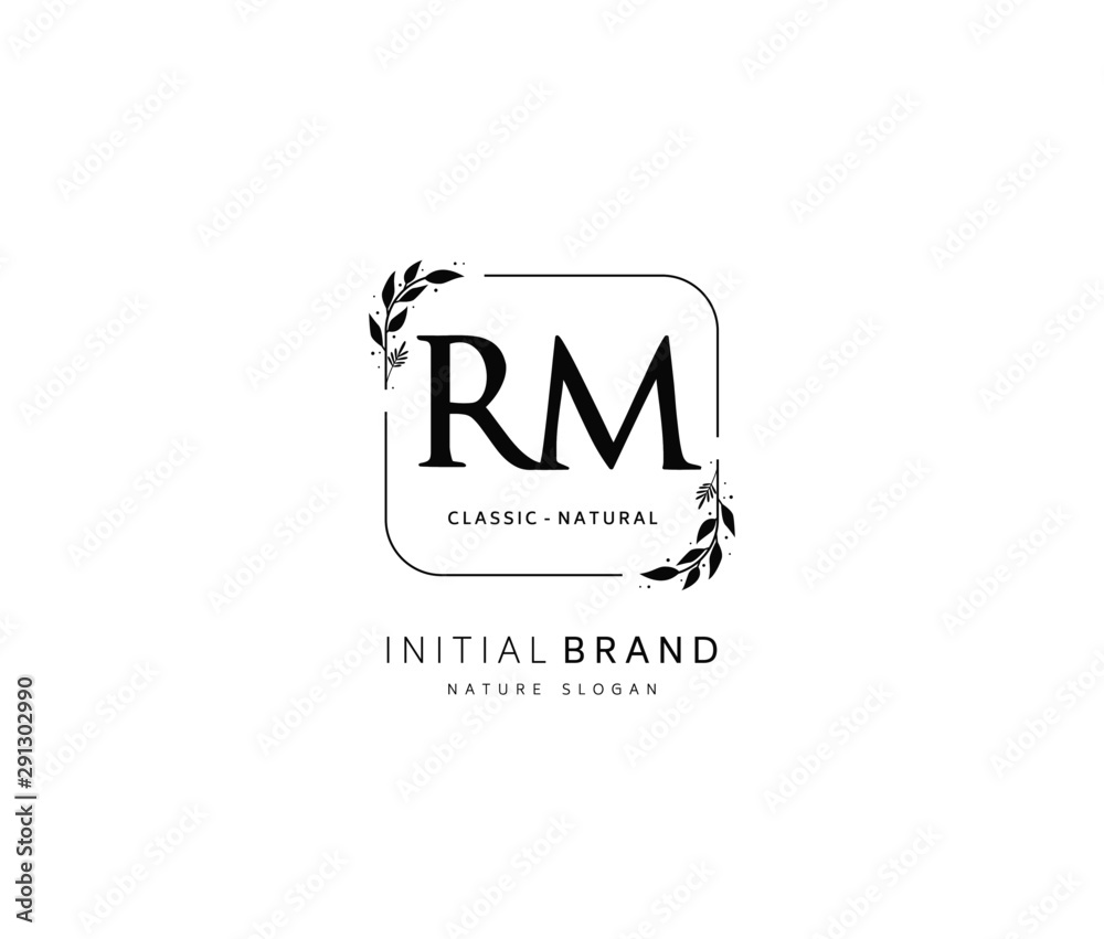 R M RM Beauty vector initial logo, handwriting logo of initial signature, wedding, fashion, jewerly, boutique, floral and botanical with creative template for any company or business. R M RM Beauty vector initial logo, handwriting logo of initial signature, wedding, fashion, jewerly, boutique, floral and botanical with creative template for any company or business.