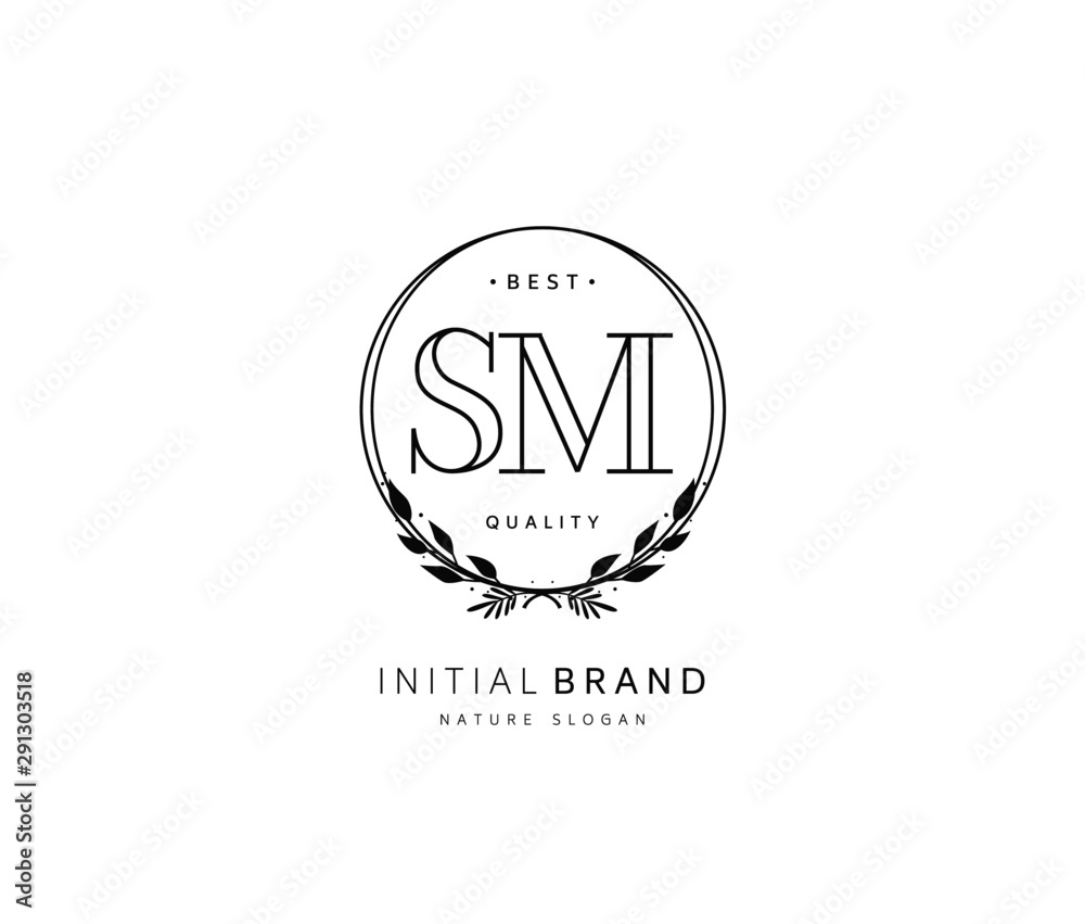 S M SM Beauty vector initial logo, handwriting logo of initial signature, wedding, fashion, jewerly, boutique, floral and botanical with creative template for any company or business. S M SM Beauty vector initial logo, handwriting logo of initial signature, wedding, fashion, jewerly, boutique, floral and botanical with creative template for any company or business.