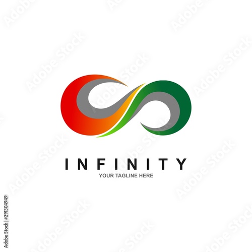 Infinity symbol limitless logo design vector template