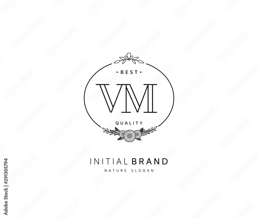 V M VM Beauty vector initial logo, handwriting logo of initial signature, wedding, fashion, jewerly, boutique, floral and botanical with creative template for any company or business. V M VM Beauty vector initial logo, handwriting logo of initial signature, wedding, fashion, jewerly, boutique, floral and botanical with creative template for any company or business.
