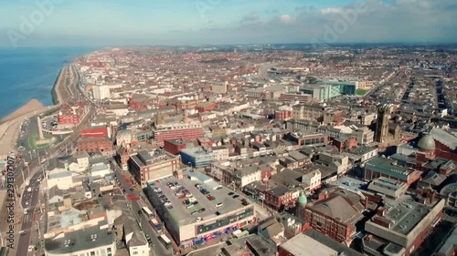 View from the top of Blackpool Tower - Blackpool, Lancashire, North West England - Unired Kingdom. 19th of September 2019 photo