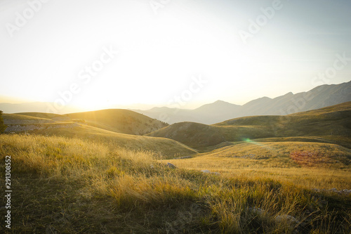 Fototapeta valleys near assergi in abbruzzo