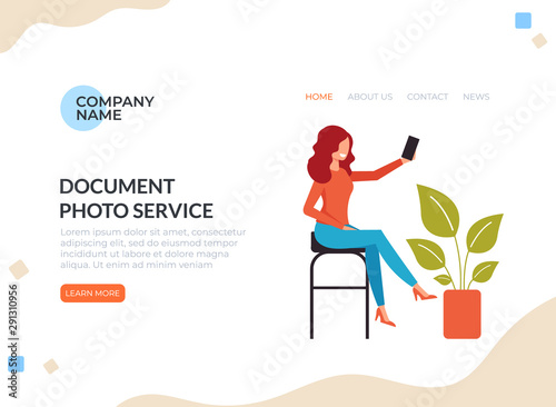 Photo documents concept. Vector graphic design flat cartoon illustration