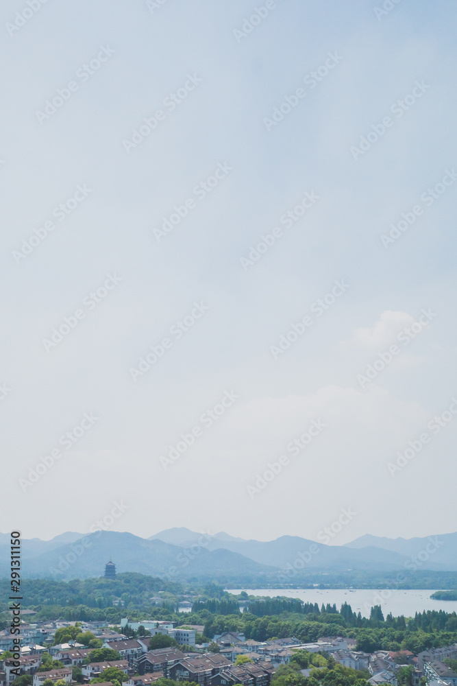 View from top of Wu Hill (Wushan), Hangzhou, China View from top of Wu Hill (Wushan), Hangzhou, China