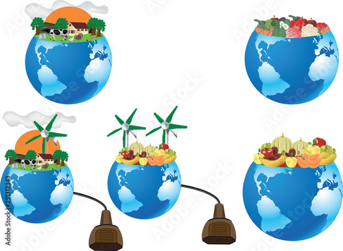 agricoltura sostenibile biologica pianeta terra con verdura