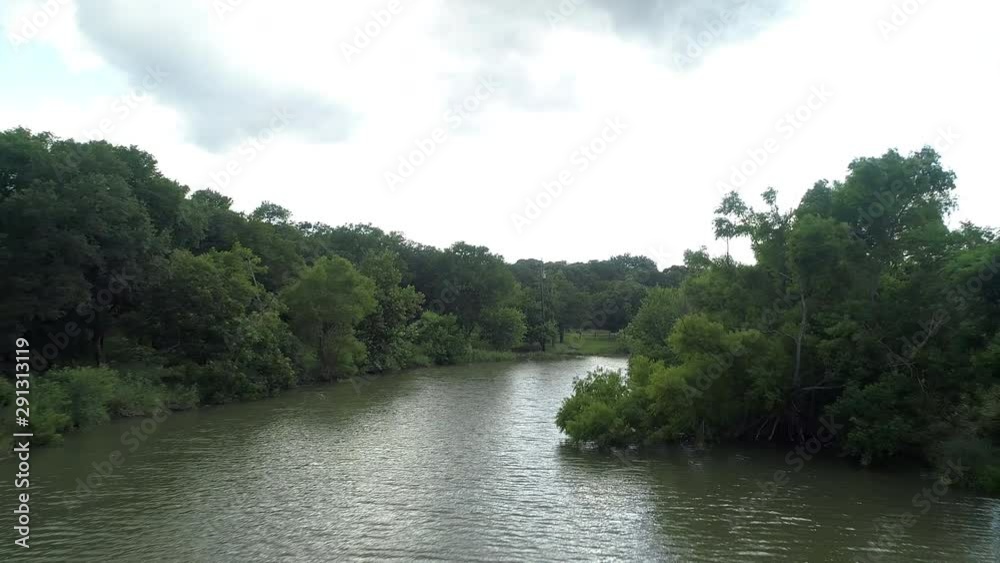 Flowing Texas Creek Aerial-Hill Country Creek Flowing Texas Creek Aerial-Hill Country Creek