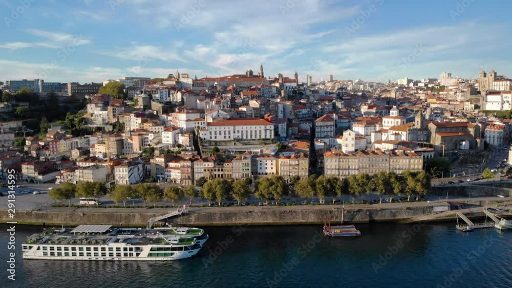 Aerial View of Porto Oporto City And Douro River Portugal Aerial View of Porto Oporto City And Douro River Portugal