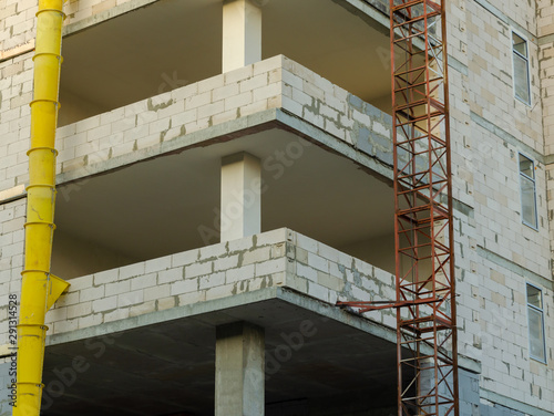 Construction of a high-rise building nearby.