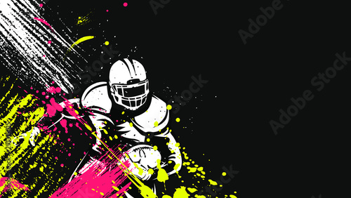 American football player. Quarterback isolated on white. Super bowl sport theme vector illustration.