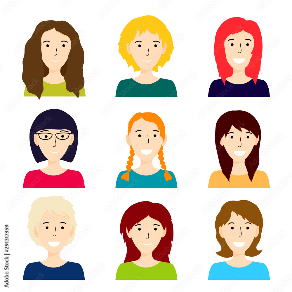 Vector set of people icons isolated on white background Vector set of people icons isolated on white background