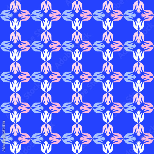 Snowflakes seamless pattern, winter background.