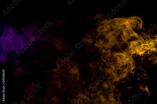 purple and yellow abstract smoke background