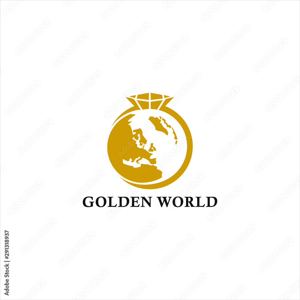 golden world , golden globe logo design inspiration 