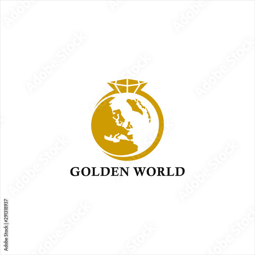 golden world , golden globe logo design inspiration 