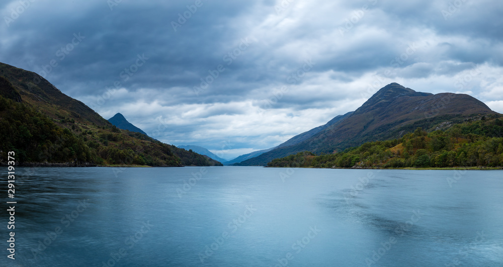 ben na caillich as seen from the shore of loch leven near kinlochleven in the lochaber and argyll region of the highlands of scotland near fort william on the west highland way long distance hike ben na caillich as seen from the shore of loch leven near kinlochleven in the lochaber and argyll region of the highlands of scotland near fort william on the west highland way long distance hike