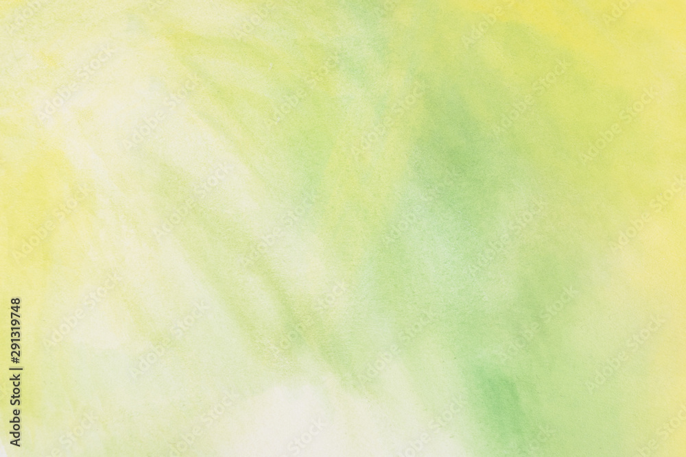 green watercolors on paper texture - painting background design